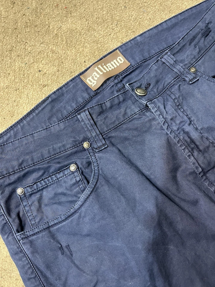 Pantalón Galliano Azul Claro Hombre 34-36 Vintage Italia Foto 3 de 4