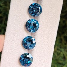 ROUND 9mm Wholesale Lot AAA Natural Gem Brazil London Blue Topaz VVS Quality