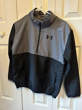 Boys Under Armour Nylon Pullover  gray/black  size Large