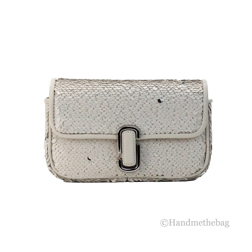 Bolso Bandolera Marc Jacobs The Mini J Marc Crema Lentejuelas