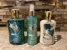 Bath & Body Works VANILLA TINI Shimmer Mist,Lotion, Shower Gel LOT of 3 FREESHIP