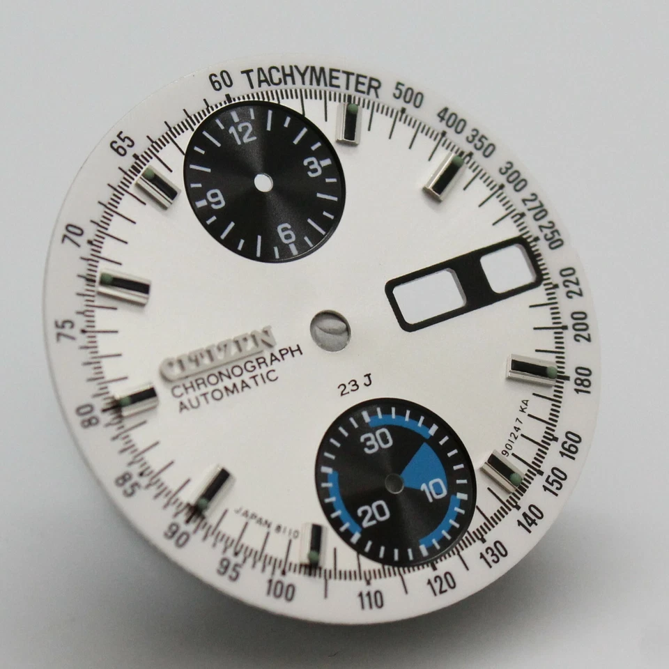 Dial Citizen 8110 Cal. 67-9038 Speedy esfera Panda plateada y negra azul 901247 Foto 2 de 4