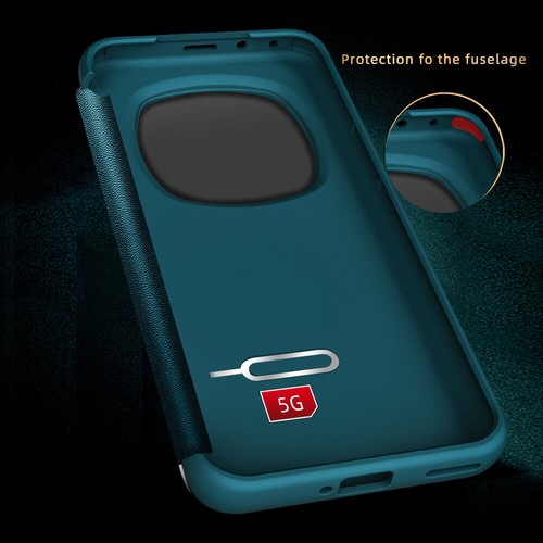 For Honor Magic6 Pro, Luxury Flip Leather View Wallet Slim Case Cover - Picture 6 of 20