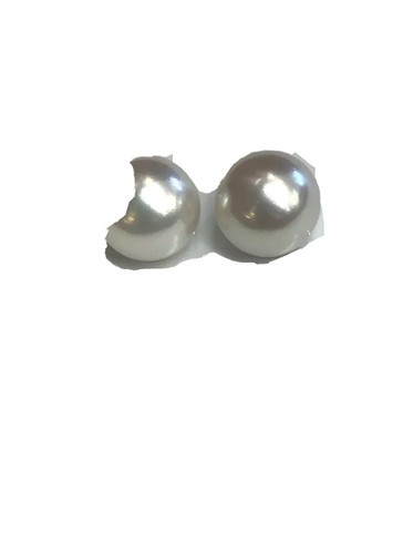 South Sea Pearls 14.3mm 14k Clip on Earrings.with posts - Picture 5 of 11