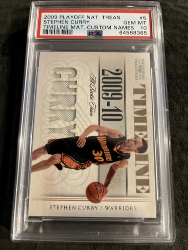 STEPHEN CURRY 2009-10 NATIONAL TREASURES TIMELINE ROOKIE #5 SSP 37/49 PSA 10