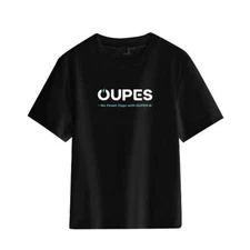 OUPES Men's T-Shirts Black/White Comfortable Soft