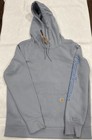 Carhartt Women Hoodie L Blue Rain Defender Relaxed Midweight Graphic Sweatshirt