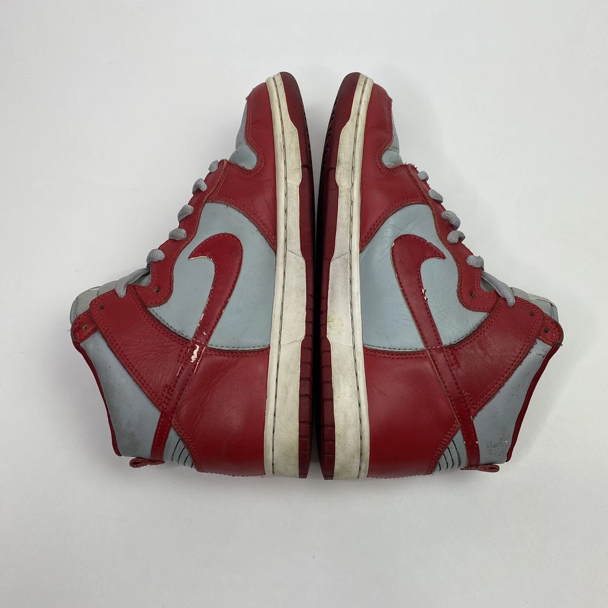 1999 Nike Dunk High LE Silver/ Varsity Red