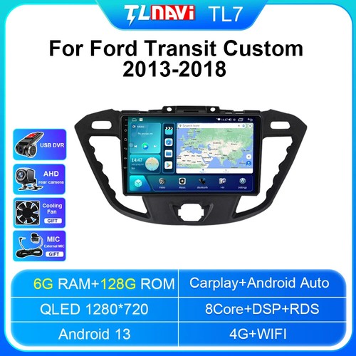 Sistema GPS CarPlay con CPU de 8 núcleos Android 13 para Ford Transit Custom 2013-2018 - Imagen 45 de 48