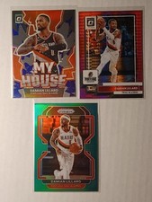 Damian Lillard Prizm Parallel × 3 - Purple My House, Pink Pulsar + Green Holo