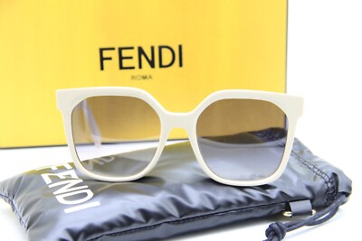 NEW Fendi White Sunglasses Fendi Fendi Feel rectangular sunglasses Fendi main image 4