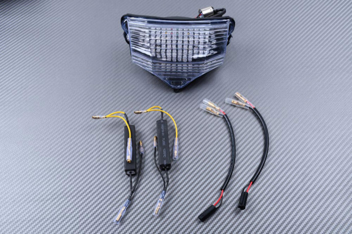 Feu arrière LED pour Yamaha Fazer 600 et FZ6 S1 S2 de 2004 à 2014 cabochon transparent - 2