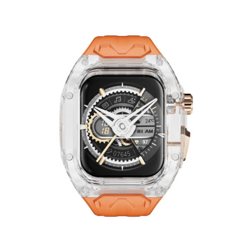 Custodia Trasparente Cinturino Silicone per Apple Watch Ultra e Ultra2 49mm 40/41/44/45mm - Foto 32 di 63