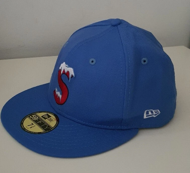 FW20 Supreme S Logo NEW ERA Hellblau Kappe Hut Größe 7 3/8
