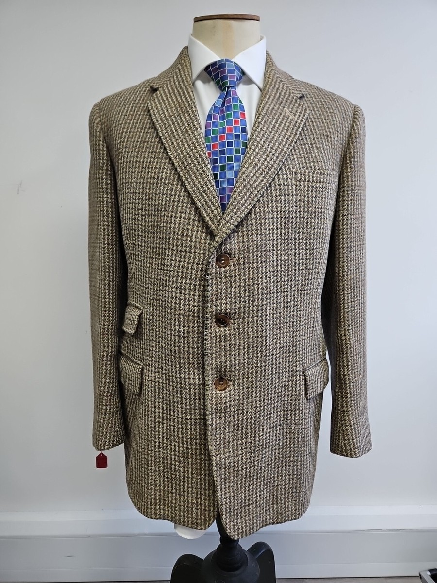 Vintage Bespoke Harris Tweed Jacket Size 421960s | eBay UK