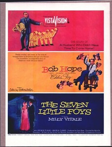 THE SEVEN LITTLE FOYS Bob Hope 1954 Original Vintage Color Movie Promo Ad