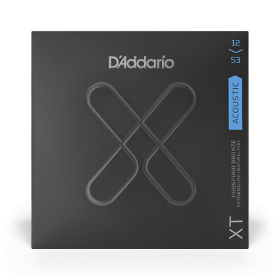 D'Addario XTAPB1253 XT Phosphor Bronze Acoustic guitar strings, Light, 12-53
