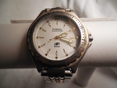 Fossil Blue 50 meter quartz watch 
