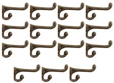 Midwest Craft House 15 Rustic CAST Iron Acorn Hooks Rust 3 1/4" Long Hook Coa...