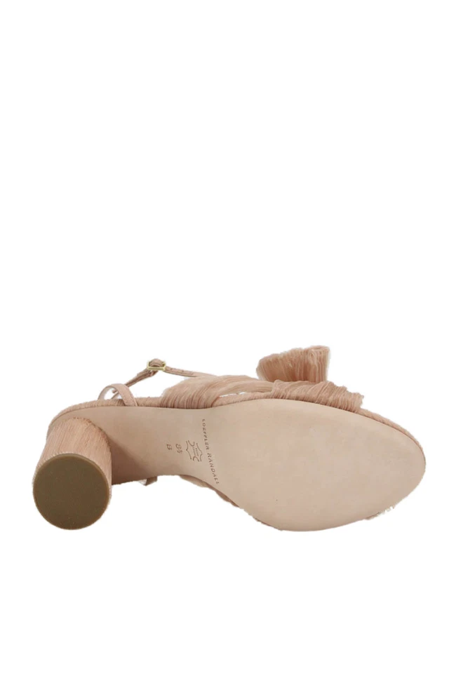 Loeffler Randall Mujer Camelia Plisado Lazo Tacón con Correa para el Tobillo - Talla Belleza Foto 3 de 4