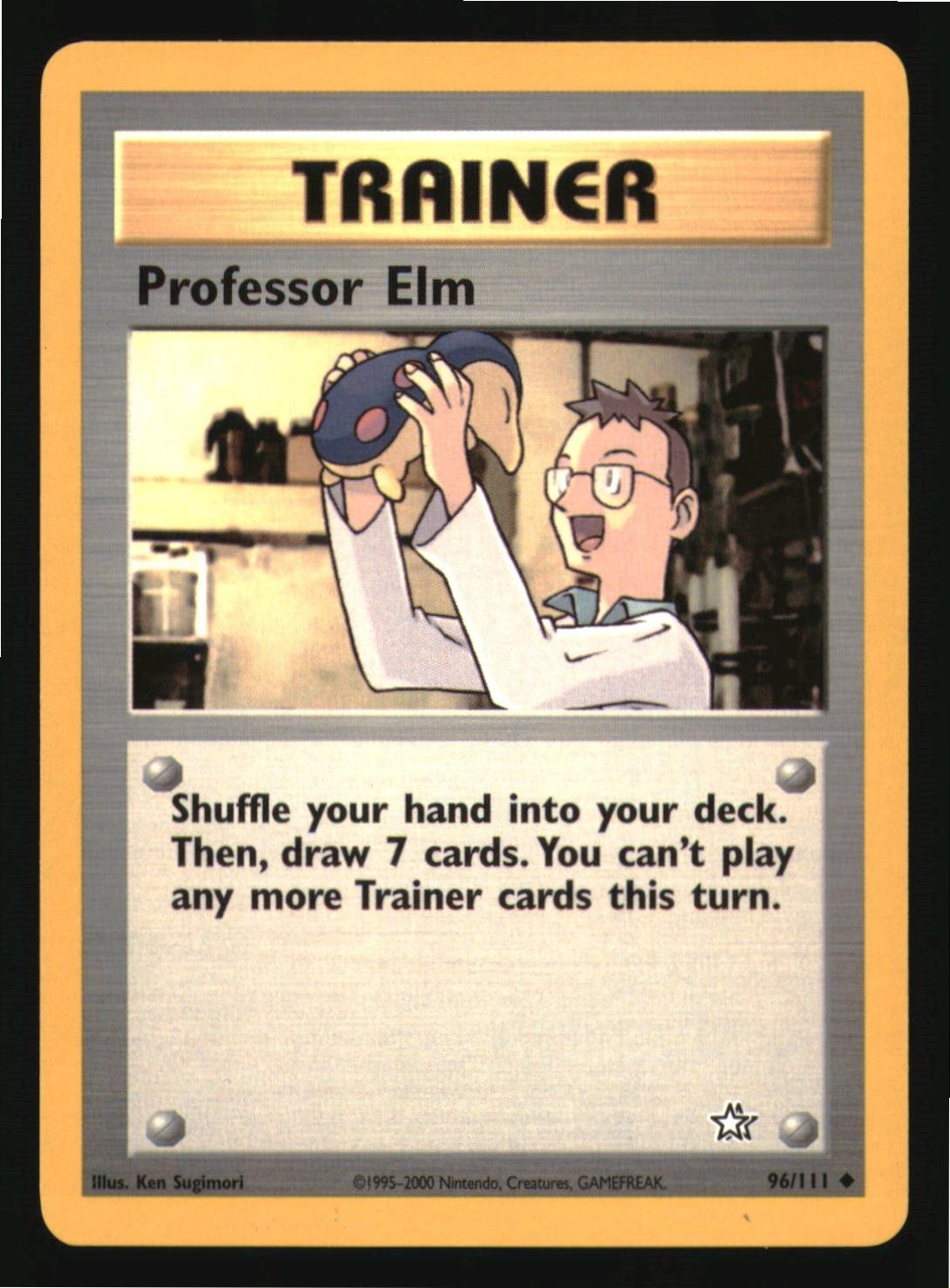 Professor Elm 96/111 Uncommon Neo Genesis Pokemon Near Mint