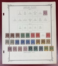 Îles Sous-le-Vent, 1912-1914, 26 timbres entre Scott #46 et 57, comme neufs, articulés