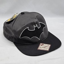 BATMAN Snapback Cap DC Comics Embroidered OSFA NEW with Defects Bioworld NWT
