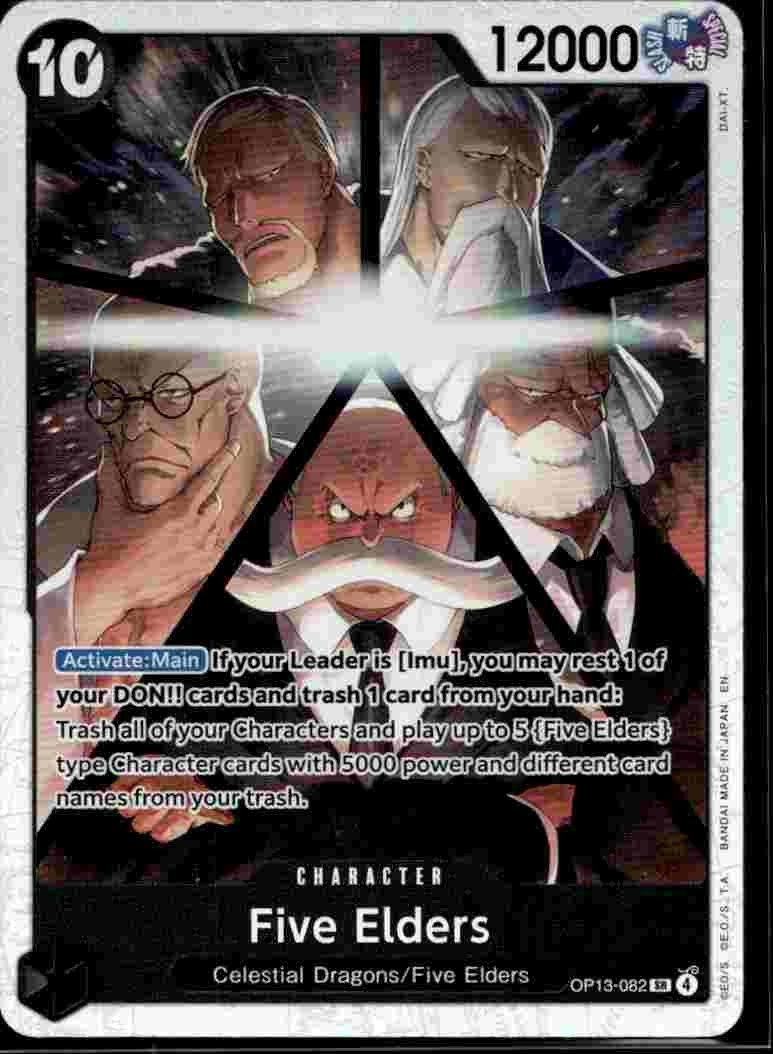 Five Elders OP13-082 Super Rare Carrying On His Will One Piece Foil Near Mint