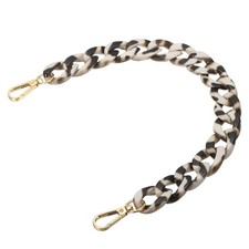 15 Inch Acrylic Chain Purse Strap Replacement Luxury Handbag Strap, Brown
