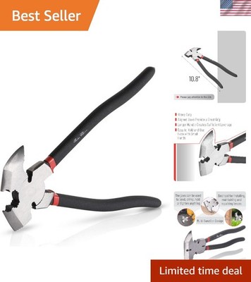 All-In-One Bates Fencing Pliers - 10.8 Inch Tool for Cutting & Nail Pulling