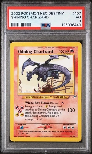 2002 POKEMON NEO DESTINY #107 SHINING CHARIZARD PSA 3