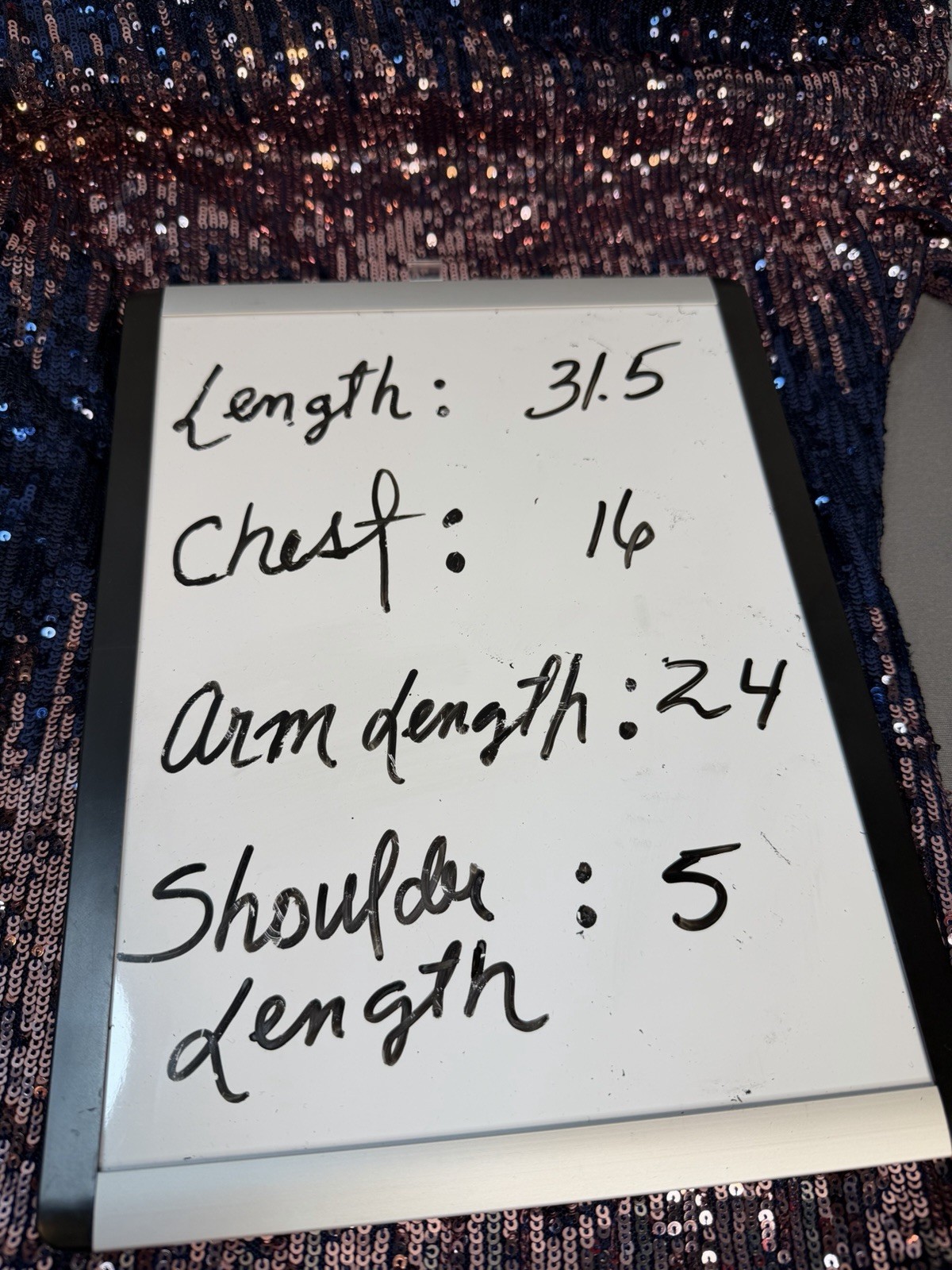 B. Darlin Sequin Bodycon Dress Blue Rose Gold Ombre Long Sleeve Size 5/6