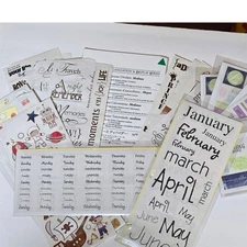 Creative Memories Lot of Stickers and Organization Dividers From 90's 2000's