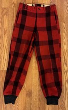Vintage 1950s McKellar Wool Buffalo Plaid Hunting Winter Pants Men  s 30x29