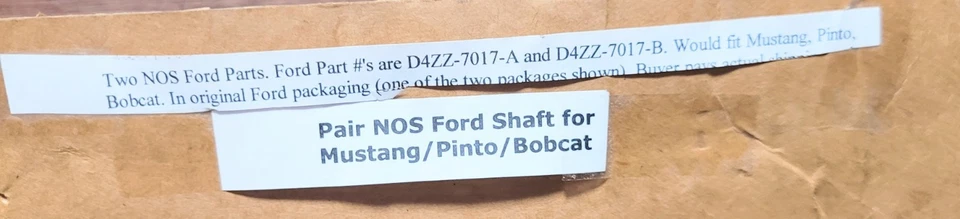 NOS Mustang Pinto 山猫传输输入轴 d4zz-7017-a — 第 4/4 张图片
