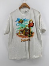1994 Flintstones RocDonald's McDonalds Promo Shirt Mens White XL Hanes Vintage