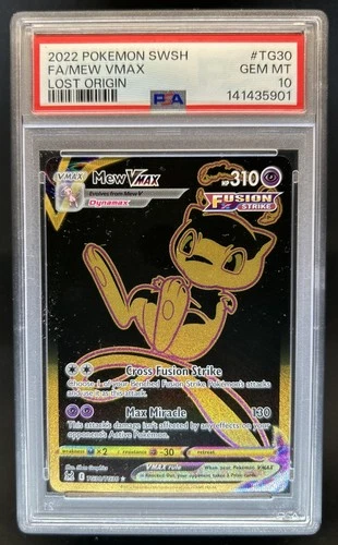 2022 Pokemon SWSH Lost Origin Mew VMAX Trainer Gallery #TG30/TG30 PSA 10