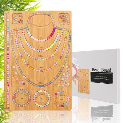 Adrattnay Wooden Bead Boards for Jewelry Making with Box, 16.9 x Large, White 