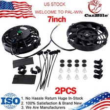 7inch Universal Slim Fan Push Pull Electric Radiator Cooling 12v Mount Kit 2pcs 7inch Universal Slim Fan Push Pull Electric Radiator Cooling 12v Mount Kit 2pcs