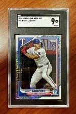 2024 Bowman Chrome - Wyatt Langford #71 Mojo Refractor (RC) SGC9