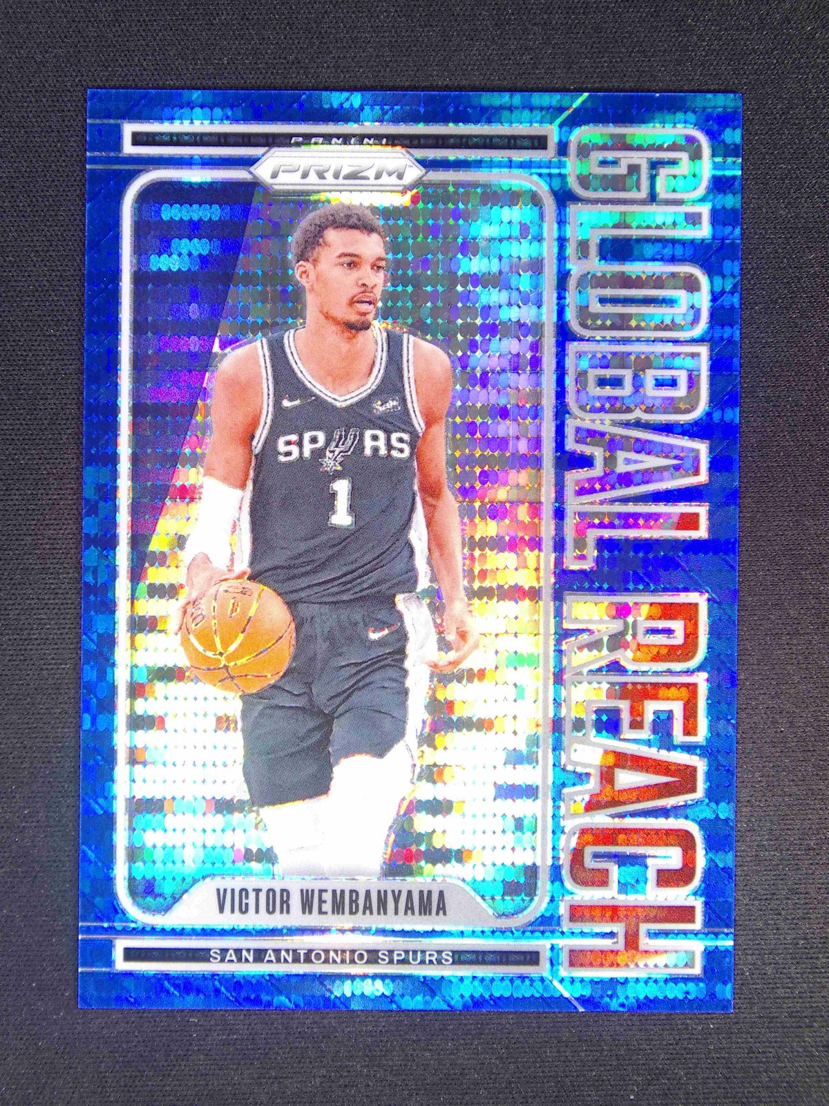 2024-25 Panini Prizm Victor Wembanyama #9 Global Reach Blue Pulsar /99