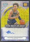 2025-26 Bowman Best U Braeden Shrewsberry Auto Yellow Lazer /75 Notre Dame