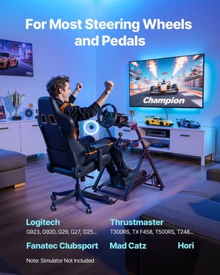 Racing Wheel Stand, Adjustable & Foldable Simulator Stand for Logitech G923 G920