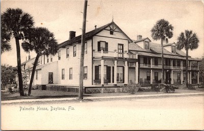 Palmetto House Hotel Daytona Florida Rotograph Antique Postcard