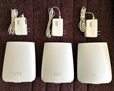 Netgear Orbi RBK23 AC2200 Dual-Band WiFi Mesh System, White
