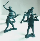 Lot of 4 Vintage Louis Marx & Co. 1964 6" 7th Cavalry (Indian Wars) Figures Blue