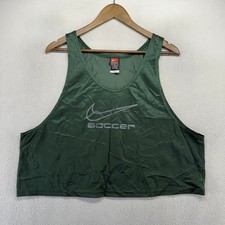 Vintage Nike Soccer Jersey Men's Adult One Size Green Cropped Training Penny 90s