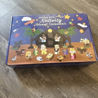Nativity Advent Calendar 2025 Building Blocks-24 Days of Nativity Scene Set NEW
