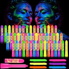 48 Pcs Glow in The Dark Face Body Paint Makeup