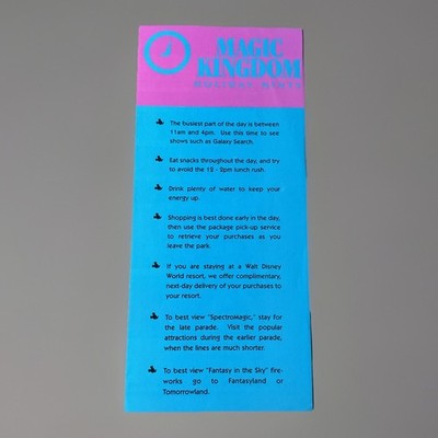 Disney Magic Kingdom Holiday Hints 2002 Park Attraction Wait Time Guide